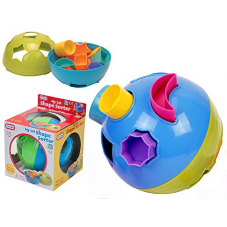 PALLA CON FORME GEOMETRICHE E COLORATE DA INSERIRE GIOCO PER BIMBI 12 MESI+