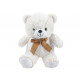 CUDDLE CREW PELUCHE ORSETTO 45CM MORBIDA PELLICCIA BIANCO CREMA FIOCCO IN RASO PER GIOCARE COCCOLARE E COLLEZIONARE