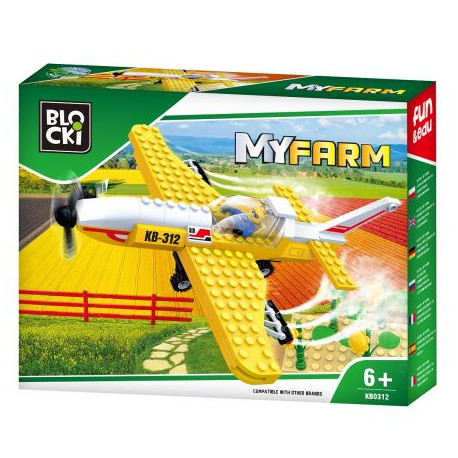 SCATOLA BLOCCHI COSTRUZIONI MATTONCINI COMPATIBILI LEGO FATTORIA CON AEREO AGRO MY FARM LIBRICINO+GIOCATTOLI EDUCATIVI