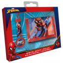 SET 2 PEZZI OROLOGIO DA POLSO SPIDER MAN+ PORTAMONETE DISNEY ORIGINAL OROLOGIO DIGITALE UOMO RAGNO KIDS BLU E ROSSO