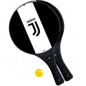 PADDLES FC JUVENTUS COPPIA RACCHETTE NERE CON LOGO BIANCO E PALLINA ARANCIONE PER GIOCHI DA SPIAGGIA PRODOTTO UFFICIALE