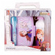 GIFT BOX PAPPA 4 PEZZI FROZEN DISNEY BORRACCIA ALLUMINIO 400ML+PORTAMERENDA 18X18X8CM+2 POSATE IN PLASTICA PER ALIMENTI