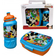 GIFT BOX PAPPA MICKEY DISNEY ORIGINAL BORRACCIA + PORTAMERENDA IN PLASTICA PER ALIMENTI SET PAPPA TOPOLINO