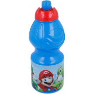 BORRACCIA SUPER MARIO NINTENDO ORIGINAL IN PP 400ML CON STAMPA TAPPO ROSSO RICHIUDIBILE CON DOSATORE IN PLASTICA