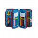 ASTUCCIO SCUOLA 3 ZIP SJ GANG CYBLER BOY CONTENUTO ALTA QUALITÀ 45PZ. PENNA CANC.FRIXION/GIOTTO/PRITT/LYRA.SEVEN ITALY