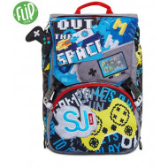 ZAINO SCUOLA SDOPPIABILE BIG SJ GANG CYBER BOY MULTICOLOR+GADGET LO ZAINO CHE CAMBIA QUANDO VUOI TU! SEVEN JUNIOR ITALY