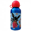 BORRACCIA IN ALLUMINIO 500ML BING ORIGINAL BLU CON STAMPA E TAPPO ROSSO CON DOSATORE ANTIGOCCIA