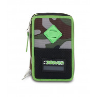 ASTUCCIO SCUOLA 3 ZIP SEVEN HALF BLACK GREEN INTERNO45PZ.ALTA QUALITÀ PENNA CANCEL.FRIXION/GIOTTO/PRITT/LYRA.SEVEN ITALY