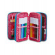 ASTUCCIO SCUOLA 3 ZIP SJ GANG OCEANLED GIRL FUX CONTENUTO ALTA QUALITÀ 45PZ.PENNA CANC.FRIXION/GIOTTO/PRITT/SEVEN ITALY