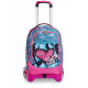 ZAINO SCUOLA TROLLEY 3WD BY SJ GANG JUST DANIM GIRL MULTICOLOR 37X51X27 TROLLEY STACCABILE FUCSIA SEVEN JUNIOR ITALY