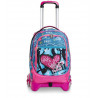 ZAINO SCUOLA TROLLEY 3WD BY SJ GANG JUST DANIM GIRL MULTICOLOR 37X51X27 TROLLEY STACCABILE FUCSIA SEVEN JUNIOR ITALY