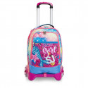 ZAINO SCUOLA TROLLEY JACK 3WD SJ GANG OCEANLED GIRL ZAINO CON TROLLEY SGANCIABILE 3 RUOTE 37X51X27CM SEVEN JUNIOR ITALY