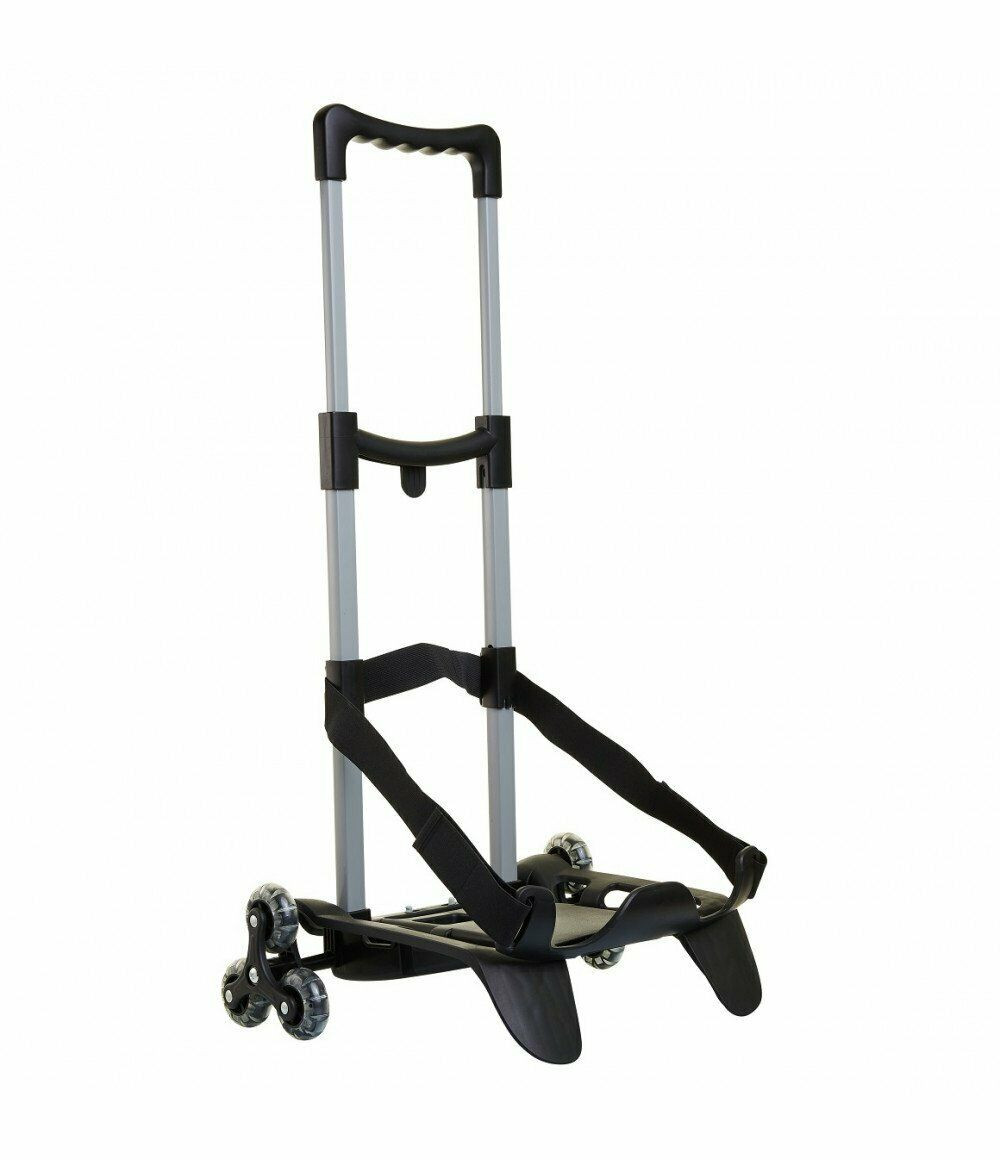 CARRELLINO PORTA ZAINO SJ GANG 3WD PIEGHEVOLE NERO CON FASCIA BLOCCA ZAINO  BE BOX 28X52X31CM GARANZIA 2 ANNI SEVEN ITALY - Parole e Pensieri
