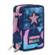 ASTUCCIO SCUOLA 3 ZIP SEVEN CHARMING GIRL INTERNO45PZ.ALTA QUALITÀ PENNA CANCEL.FRIXION/GIOTTO/PRITT/LYRA.SEVEN ITALY