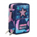 ASTUCCIO SCUOLA 3 ZIP SEVEN CHARMING GIRL INTERNO45PZ.ALTA QUALITÀ PENNA CANCEL.FRIXION/GIOTTO/PRITT/LYRA.SEVEN ITALY