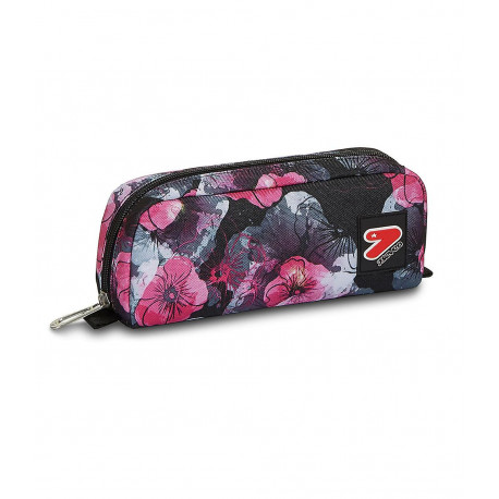 PENCIL BAG NEW SEVEN WATERLILIES FIORI BUSTINA PORTATUTTO 23X10X5CM UTILE A SCUOLA PORTAPENNE E IN VIAGGIO PORTA TRUCCHI