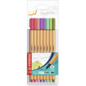 ASTUCCIO 8 PENNE NEW COLORS STABILO POINT 88 FINELINER PUNTA EXTRAFINE F 0,4MM PER SCRIVERE E DISEGNARE STABILO GERMANY