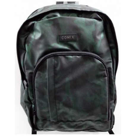 ZAINO ORGANIZZATO COMIX SPECIAL CAMOU METAL GREEN 42X32X15CM.ZAINO SCUOLA COMIX 3ZIP+2TASCHE CON ZIP PANINI SCUOLA ITALY