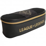 ASTUCCIO OVALE LEAGUE OF LEGEND ORIGINAL NERO ORO 22X11X6CM 1 ZIP ASTUCCIO SCUOLA ORGANIZZATO PANINI SCUOLA ITALY