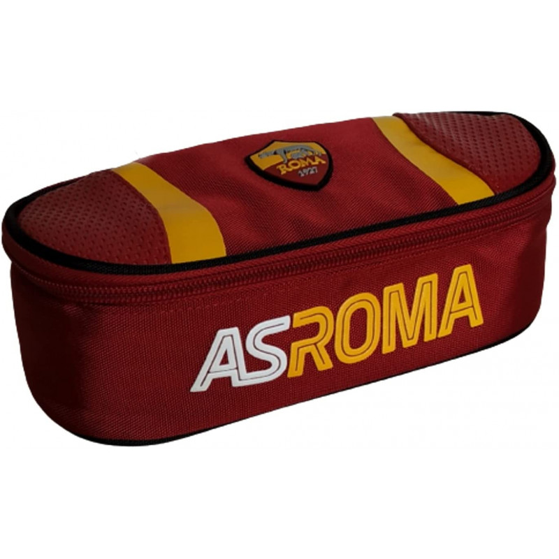 ASTUCCIO OVALE ORGANIZZATO SCUOLA AS ROMA 22X10X6,5CM 1 ZIP E PATTINA PORTA  PENNE PRODOTTO UFFICIALE.PANINI SCUOLA ITALY - Parole e Pensieri