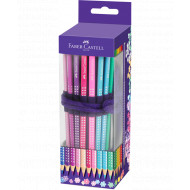 SET DISEGNO ROTOLO CON 20 MATITE COLORI BRILLANTI SPARKLE 1 MATITA GRAFITE 1 TEMPERAMATITE 1 GOMMA SLEVE FABER CASTELL