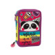 ASTUCCIO 3 ZIP PANDA GOPOP ORGANIZZATO INTERNO 43PZ PENNA CANC.FRIXION PENNAR.MATITE GIOTTO+ACCESS.GIOCHI PREZIOSI ITALY