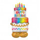 PALLONCINO MYLAR A FORMA DI TORTA HAPPY BIRTHDAY 68X134CM 53" PALLONE MULTICOLOR DECORAZIONI PER FESTE DI COMPLEANNO