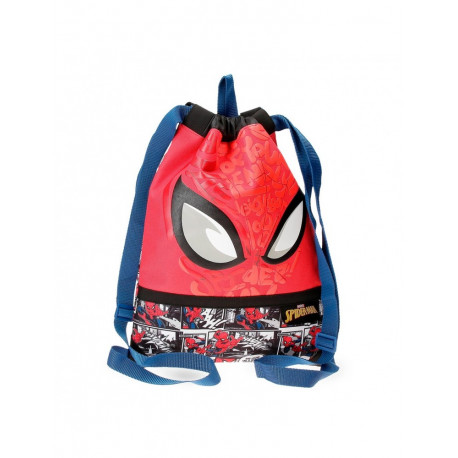 ZAINETTO A SACCA SPIDERMAN COMIC MARVEL ORIGINAL 30X40CM GIM SAC ZAINO A SACCA CON SPALLACCI SCUOLA E TEMPO LIBERO