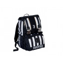 ZAINO SCUOLA ESTENSIBILE FC JUVENTUS 45X30X27CM ZAINO SDOPPIABILE + PALLONE CUOIO PRODOTTO UFFICIALE DA SEVEN ITALY