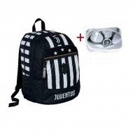 ZAINO SCUOLA E TEMPO LIBERO ADVANCE ORGANIZZATO FC JUVENTUS FINO ALLA FINE 42X33X22CM+PALLONE PROD.UFFICIALE.SEVEN ITALY