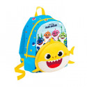 ZAINO ASILO BABY SHARK FAMILY ZAINETTO SMALL PINKFONG 26X22X11CM AZZURRO E GIALLO 1 ZIP+TASCA C/ZIP SEVEN JUNIOR ITALY