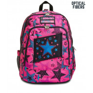 ZAINO ORGANIZZATO ADVANCED STARBRIGHTING GIRL 43X31X26CM 2 ZIP 2 TASCHE C/ZIP BLU MULTICOLOR GARANZIA 4 ANNI SEVEN ITALY