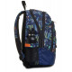 ZAINO ORGANIZZATO ADVANCED MUSICBRIGHTING 43X31X26CM 2 ZIP 2 TASCHE C/ZIP BLU MULTICOLOR GARANZIA 4 ANNI SEVEN ITALY