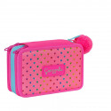 ASTUCCIO SCUOLA 3 ZIP CAMOMILLA MILANO FLUO HEART ORGANIZZATO CONTIENE45PZ.GIOTTO/TRATTO CANCELLIK/LYRA.DA SEVEN ITALY