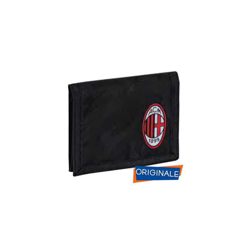 PORTAFOGLIO 100% PELLE AC MILAN ORIGINALE 2 SCOMPARTI + PORTADOCUMENTI  CARTE DI CREDITO IN BOX REGALO PRODOTTO UFFICIALE - Parole e Pensieri