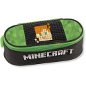 ASTUCCIO OVALE SCUOLA ORGANIZZATO MINECRAFT+PIXEL PER PERSONALIZZARLO VERDENERO 23X11X9,5CM DA PANINI SCUOLA ITALY