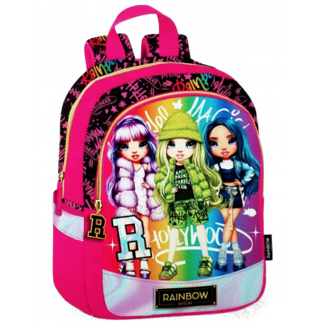 MINI ZAINO ASILO 2 ZIP RAINBOW HIGH OMG ORIGINALE 30X24X10CM MULTICOLOR ZAINETTO TEMPO LIBERO DIS.DA PANINI SCUOLA ITALY Parole e Pensieri