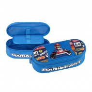 ASTUCCIO OVALE SCUOLA MARIOKART SUPERMARIO BLU 23X7X9CM ORGANIZZATO ORIGINAL NINTENDO DA PANINI SCUOLA ITALY