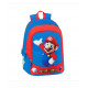 ZAINO SCUOLA ORGANIZZATO SUPER MARIO KIDS COLORE BLU E ROSSO 43X33X23CM ZAINETTO SCUOLA E TEMPO LIBERO PANINI SCULA ITAL