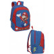 ZAINO SCUOLA ORGANIZZATO SUPER MARIO KIDS COLORE BLU E ROSSO 43X33X23CM ZAINETTO SCUOLA E TEMPO LIBERO PANINI SCULA ITAL