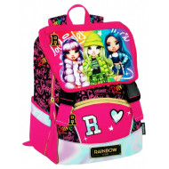 ZAINO ESTENSIBILE SCUOLA E TEMPO LIBERO RAINBOW HIGH OMG ORIGINALE 45X31X13+9CM NERO E FUCSIA DA PANINI SCUOLA ITALY