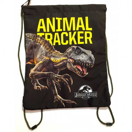 ZAINETTO A SACCA CON SPALLACCI JURASSIC WORLD BTS ORIGINAL ANIMAL TRACKER T-REX 41X33CMUNIVERSAL GUT DISTRIBUTION ITALY