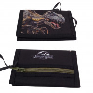 PORTAFOGLIO A STRAPPO JURASSIC WORLD BTS NERO C/ZIP PORTASPICCI MULTITASCHE14X10CM STAMPA DINOSAURO FRONTALE.GUT ITALY