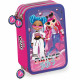 ASTUCCIO SCUOLA 3ZIP A LIBRO LOL SURPRISE MGA ROSAVIOLA CONT.45PZ.PENNA FRIXION COLORI GIOTTO+ACCESS.PANINI SCUOLA ITALY