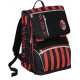 ZAINO SCUOLA ESTENSIBILE AC MILAN CROSS&GO 45X30X27CM ZAINO SDOPPIABILE +PALLONE CUOIO PRODOTTO UFFICIALE DA SEVEN ITALY