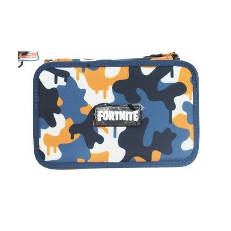 ASTUCCIO SCUOLA 3 ZIP A LIBRO FORTNITE MEO 45PZ CONT.GIOTTO PENNA CANC.FRIXION TRATTO LYRA+ACCESSORI.PANINI SCUOLA ITALY