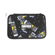 ASTUCCIO SCUOLA 3 ZIP A LIBRO FORTNITE PHOTO 45PZ CONT.GIOTTO PENNA CANC.FRIXION TRATTO LYRA+ACCESS.PANINI SCUOLA ITALY