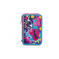 ASTUCCIO SCUOLA 3 ZIP SJ GANG FACCE DA SJ GIRL CONTENUTO MASSIMA QUALITÀ 45PZ.FRIXION/GIOTTO/PRITT/LYRA.DA SEVEN ITALY