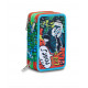 ASTUCCIO SCUOLA 3 ZIP A LIBRO SJ GANG ANIMALI DINOSAURO COMPLETO 45 PEZZI GIOTTO/FRIXION PILOT/LYRA.SEVEN JUNIOR ITALY