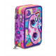 ASTUCCIO SCUOLA 3 ZIP A LIBRO SJ GANG ANIMALI FANTASY GIRL COMPLETO 45PEZZI GIOTTO/FRIXION PILOT/LYRA.SEVEN JUNIOR ITALY